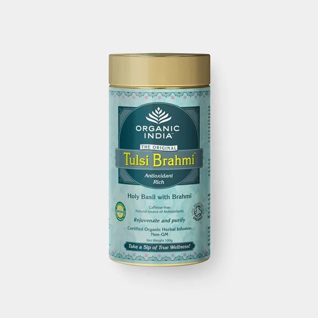 Tulsi Brahmi BIO, plech 100 g *CZ-BIO-001 certifikát