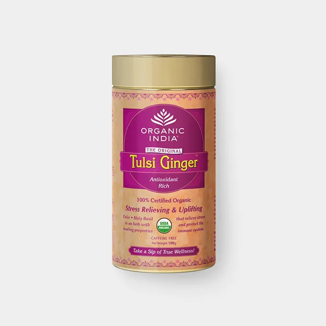 Tulsi Zázvor BIO, 100g plech