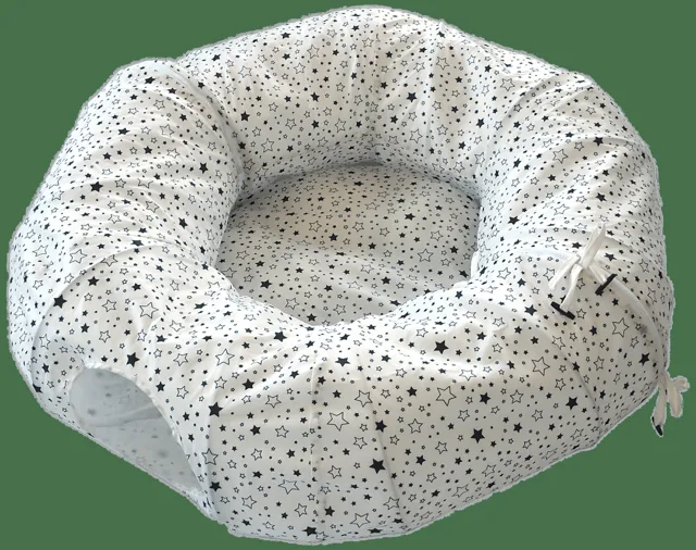 Tunel Magic Cat s polštářkem bílý 100cm