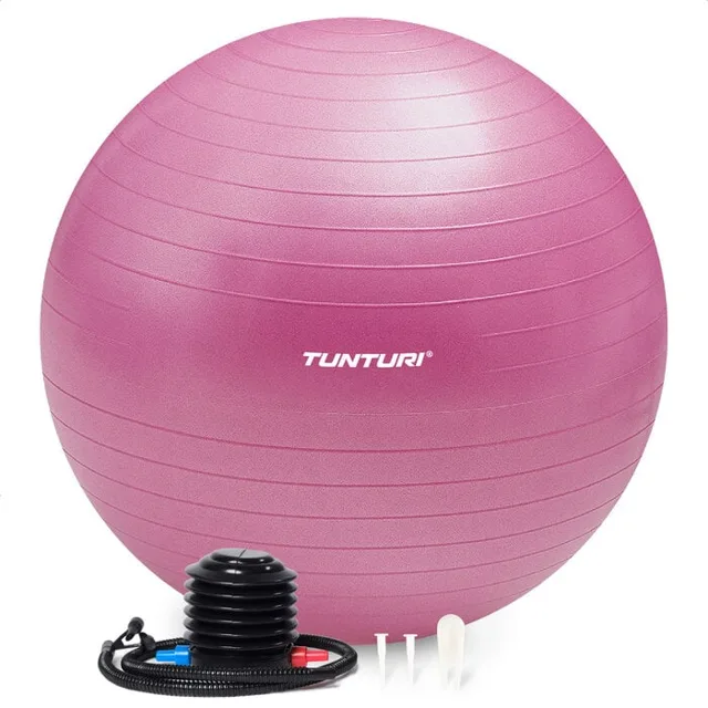 Tunturi Gymnastický míč s pumpičkou zesílený 75 cm varianta Fialový