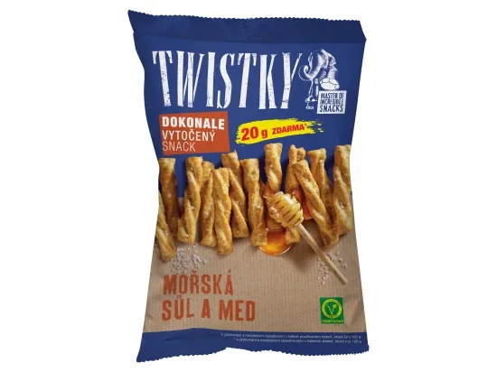 Twistky mořská sůl a med 180 g