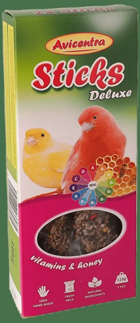 Tyčinky AVICENTRA vitamínovo - medové pro kanáry 2ks