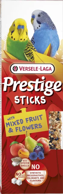 Tyčinky Versele-Laga  Prestige malý papoušek mix ovoce a květů 60g 2ks