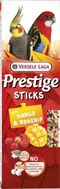 Tyčinky Versele-Laga  Prestige velký papoušek s mangem a šípkem 140g 2ks