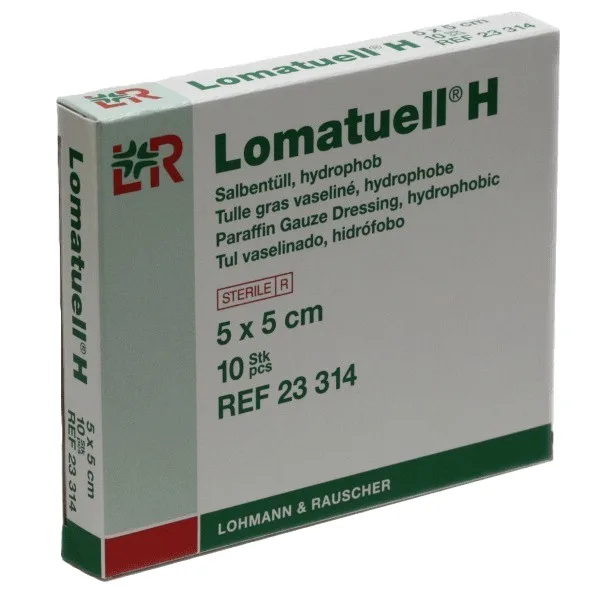 Tyl mastný Lomatuell H 5x5cm sterilní 5x5cm 10ks