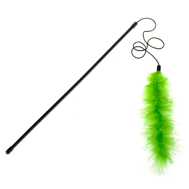 Udice pro kočky s péřovým boa -3 kusy