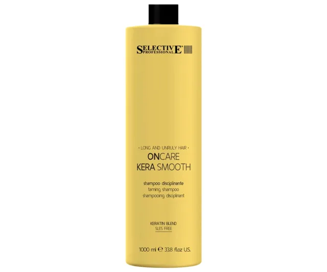 Uhlazující šampon pro dlouhé a nepoddajné vlasy Selective Professional OnCare Kera Smooth Shampoo - 1000 ml + dárek zdarma