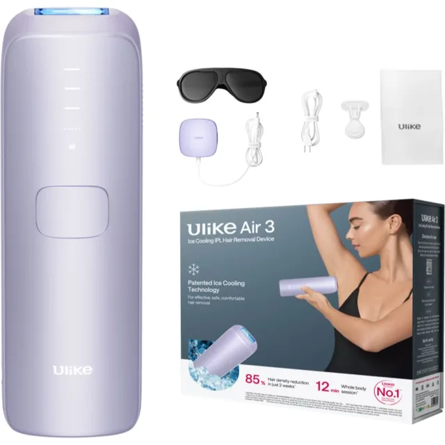 Ulike Air 3 IPL epilátor na tělo, tvář, oblast bikin a podpaží Levander Purple 1 ks