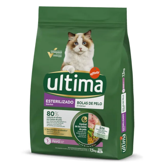 Ultima Cat Sterilized Hairball krůtí - Výhodné balení: 2 x 7,5 kg