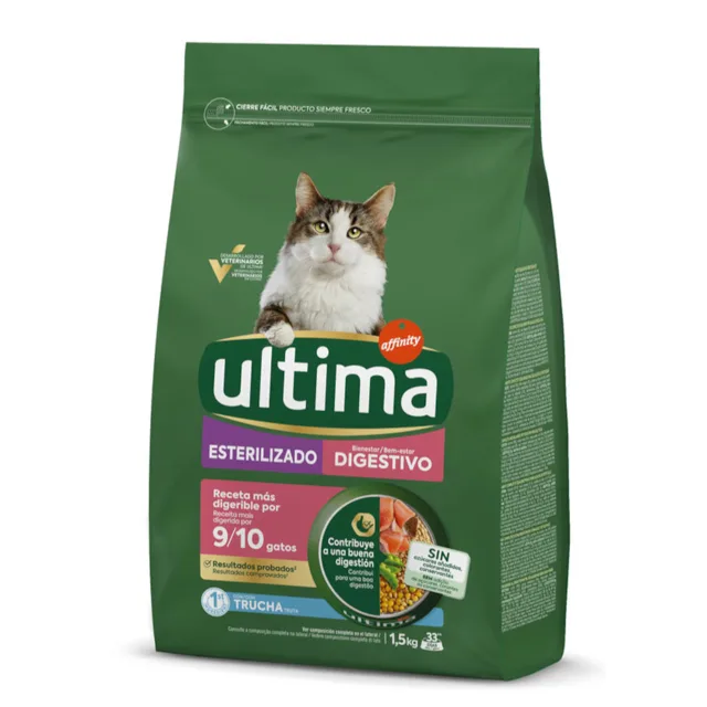 Ultima Cat Sterilized Sensible s pstruhem - 1,5 kg