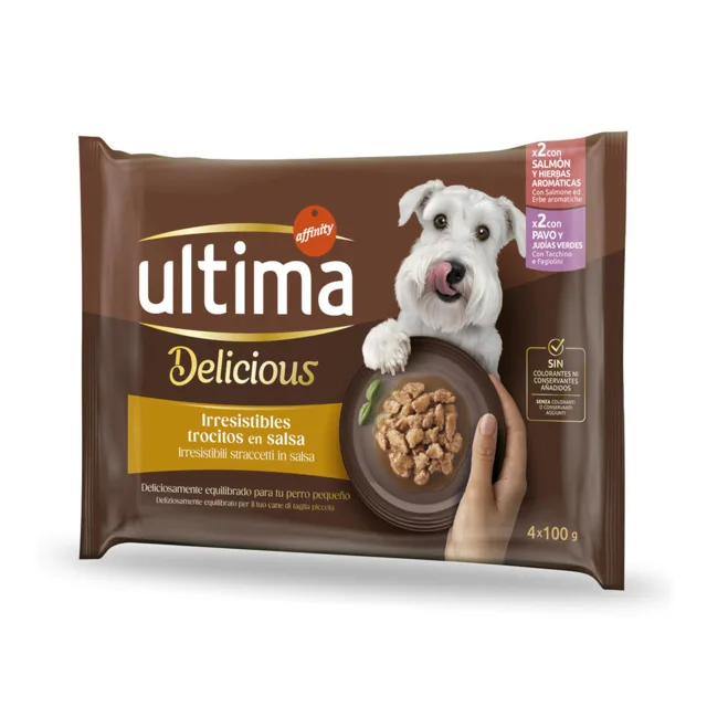 Ultima Fit & Delicious Mini pro psy Adult 44 × 100 g - kuřecí a hovězí