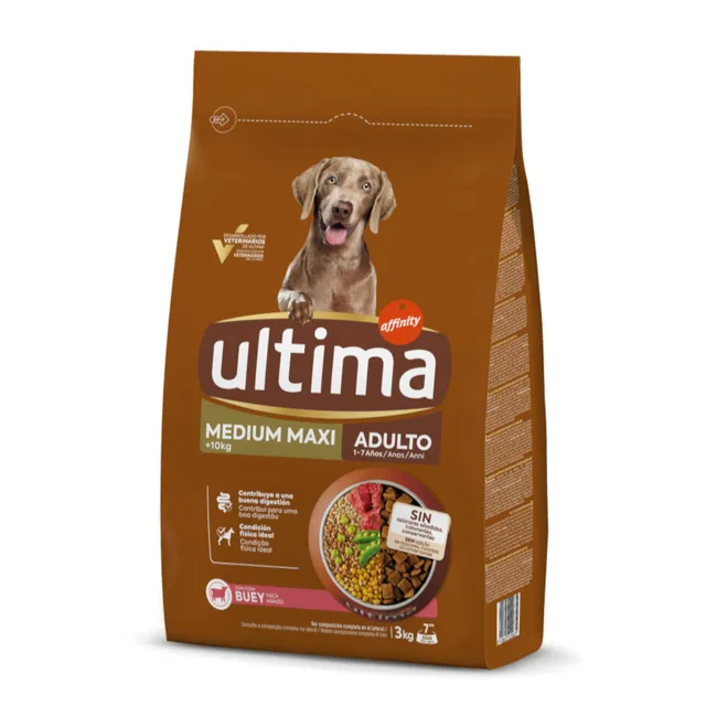 Ultima Medium / Maxi Adult hovězí - výhodné balení: 2 x 3 kg