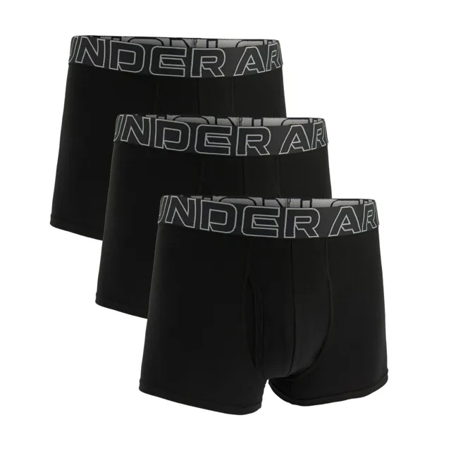 Under Armour Pánské boxerky Perf Cotton 3in 3Pack Black
