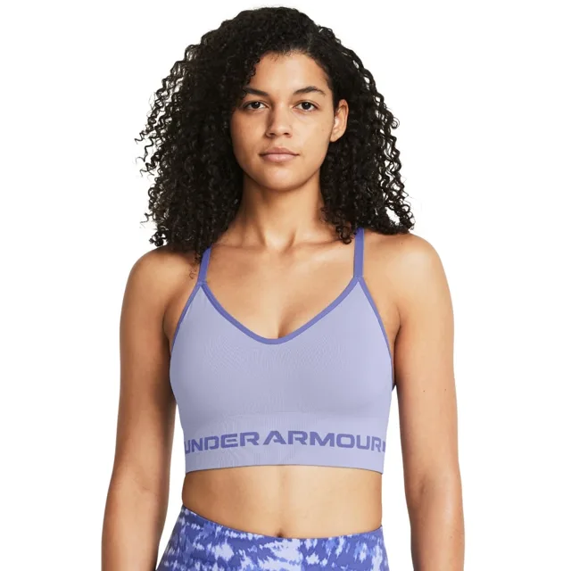 Under Armour Podprsenka Seamless Low Long Bra Purple