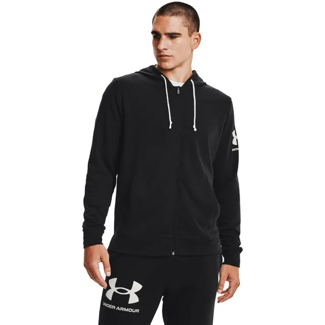Under Armour RIVAL TERRY FZ HD černá