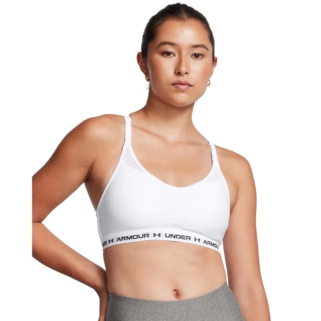 Under Armour Sportovní podprsenka Crossback Low White