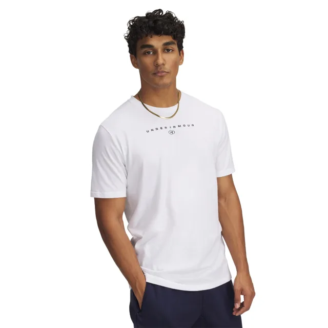 Under Armour Stacked Logo SS T-shirt White