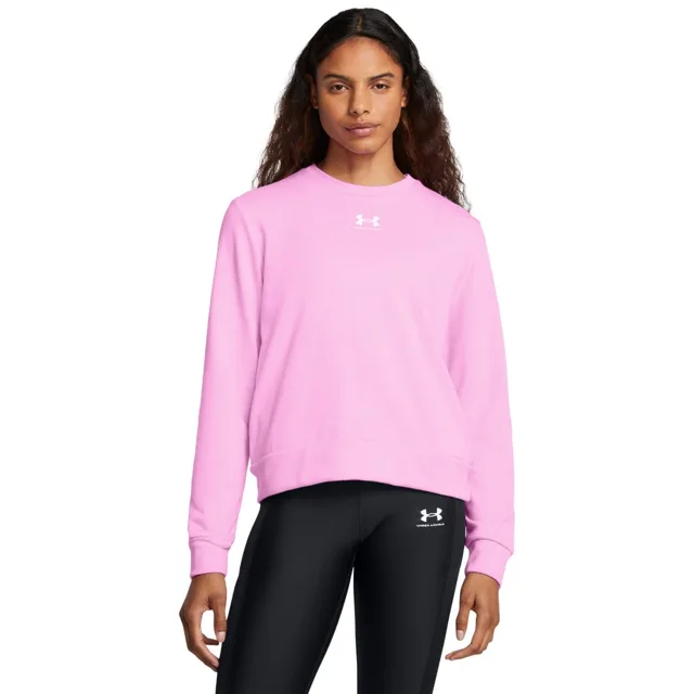 Under Armour Women‘s sweatshirt Rival Terry Crew Pink