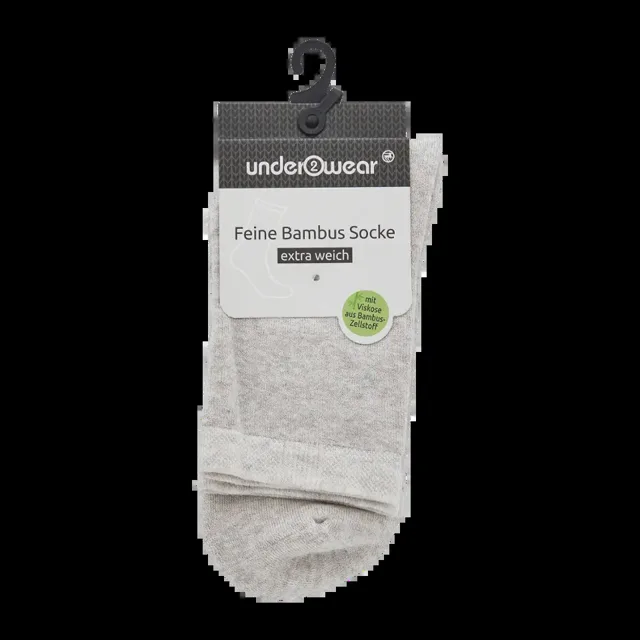 under2wear Bambusové ponožky, šedé 39/42