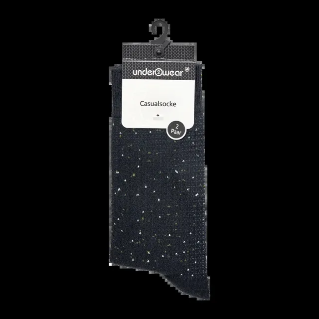 under2wear Ponožky Casual 2pack černé/puntíky 35/38 2 ks