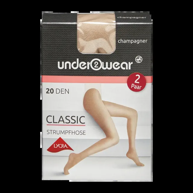 under2wear Punčochové kalhoty 2pack champagne 20 DEN S 2 ks
