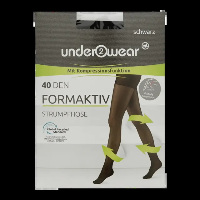 under2wear Punčochové kalhoty černé 40 DEN S