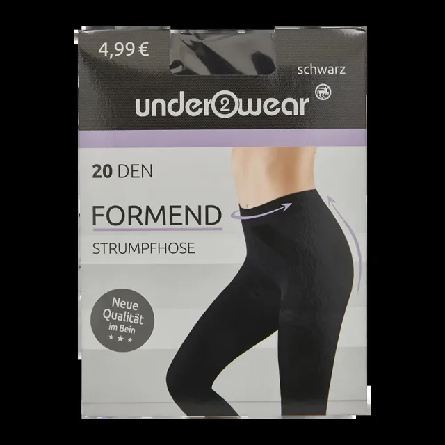 under2wear Punčochové kalhoty formovací černé 20 DEN S