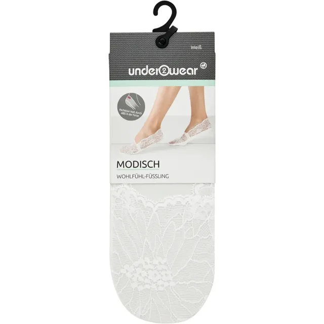 under2wear Ťapky krajkované Bílé 35/38