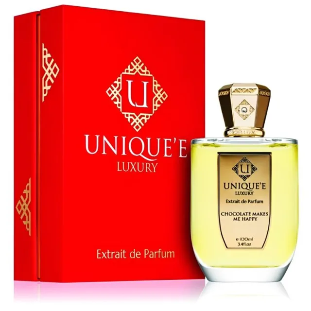 Unique'e Luxury Chocolate Makes Me Happy Extrait de Parfum Unisexová vůně 100 ml – Rozbalené (min. 90 % obsahu)