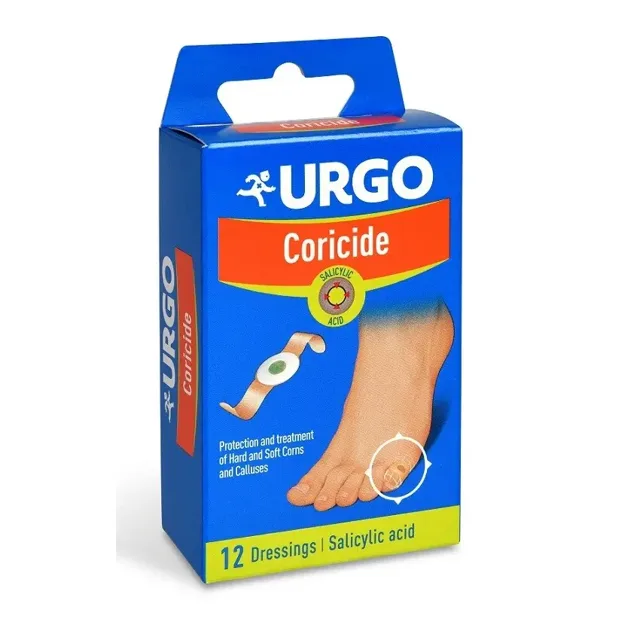 URGO CORICIDE Náplast na kuří oka náplast na ošetření kuřích ok a mozolů 12 ks