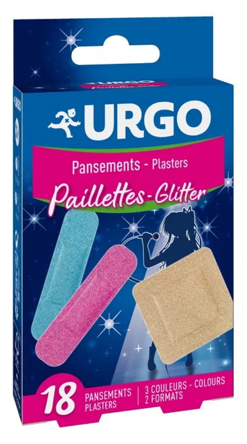 Urgo GLITTER třpytivé dětské náplasti 18 ks