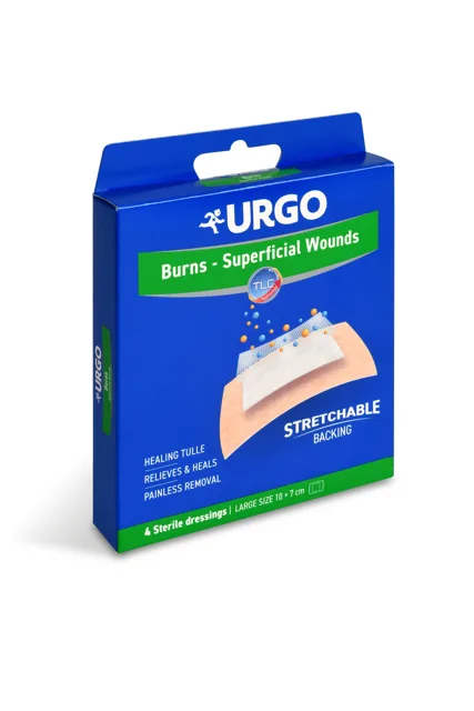 Urgo náplast na popáleniny lipidokoloid 10 x 7 cm 4 ks