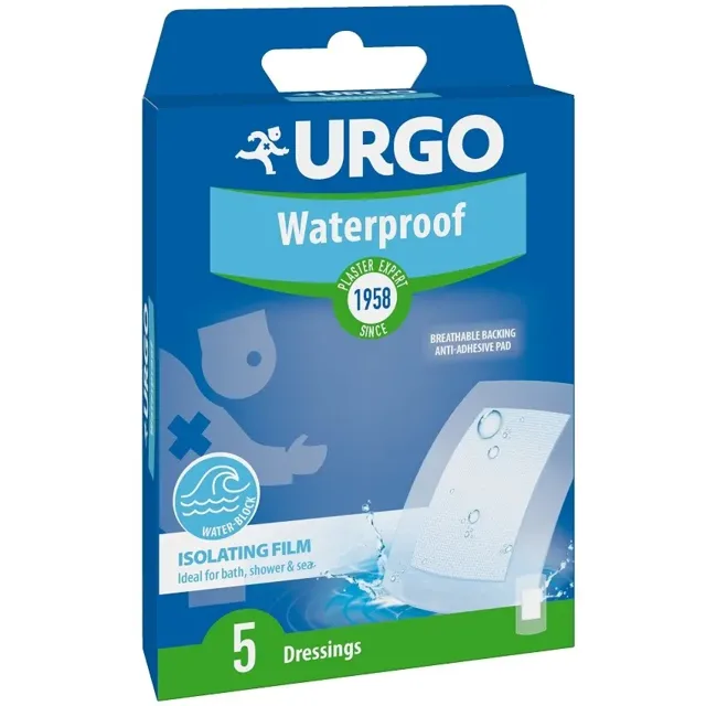 URGO Waterproof Voděodolná náplast 10 x 6 cm 5 ks nová