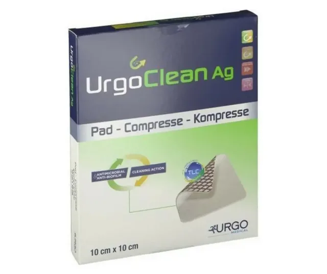 UrgoClean Ag lipidokoloid.krytí 10 x 10 cm 10 ks