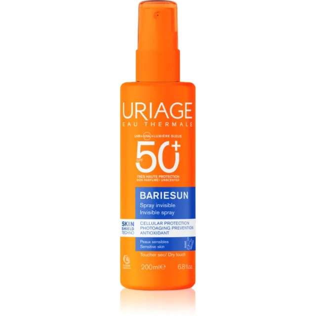 Uriage Bariésun Fragrance Free Invisible Spray SPF50+ ochranný sprej na obličej a tělo SPF 50+ 200 ml