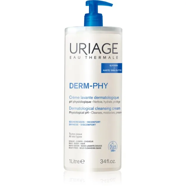 Uriage DERM-PHY Dermatological Cleansing Cream hydratační sprchový krém 1000 ml