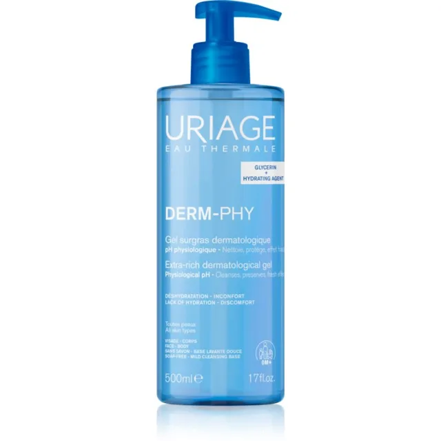 Uriage DERM-PHY Extra Rich Dermatological Gel jemný čisticí gel 500 ml