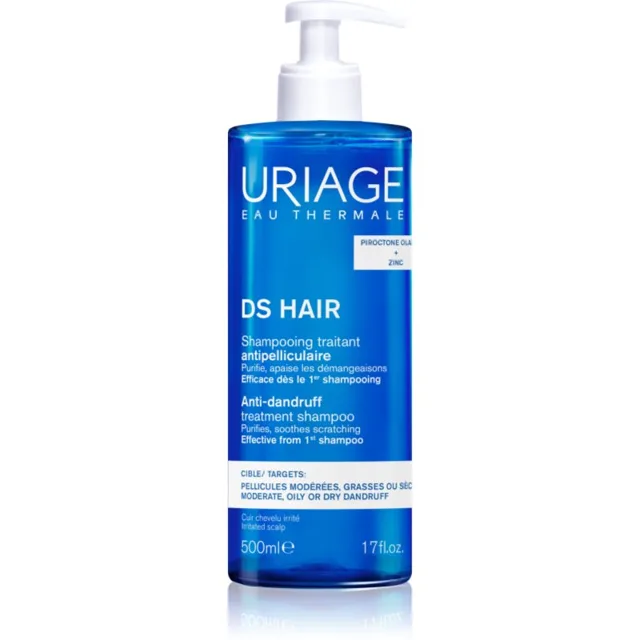 Uriage DS HAIR Anti-Dandruff Treatment Shampoo šampon proti lupům pro podrážděnou pokožku hlavy 500 ml