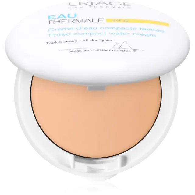 Uriage Eau Thermale Water Cream Tinted Compact SPF 30 hedvábný pudr pro sjednocení barevného tónu pleti 10 g