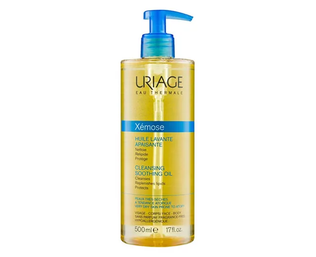 Uriage Zklidňující čisticí olej na obličej a tělo Xémose (Cleasing Soothing Oil) 500 ml