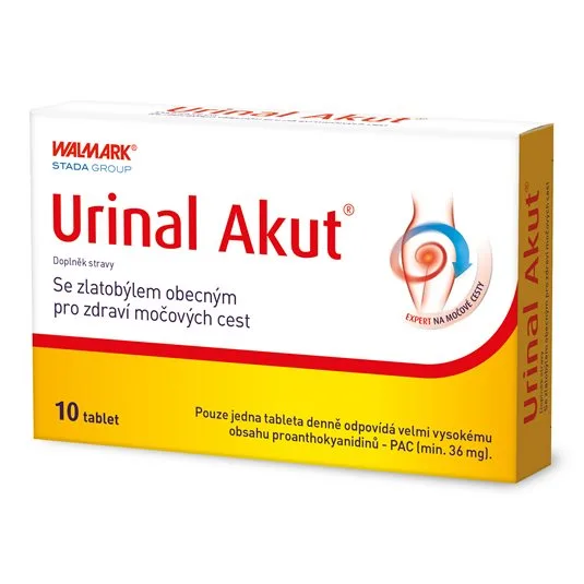 Urinal Akut, rychlá podpora zdraví močových cest, extrakt z brusinek 10 tablet