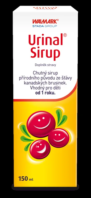 Urinal sirup, brusinky, vhodný i pro děti 150 ml