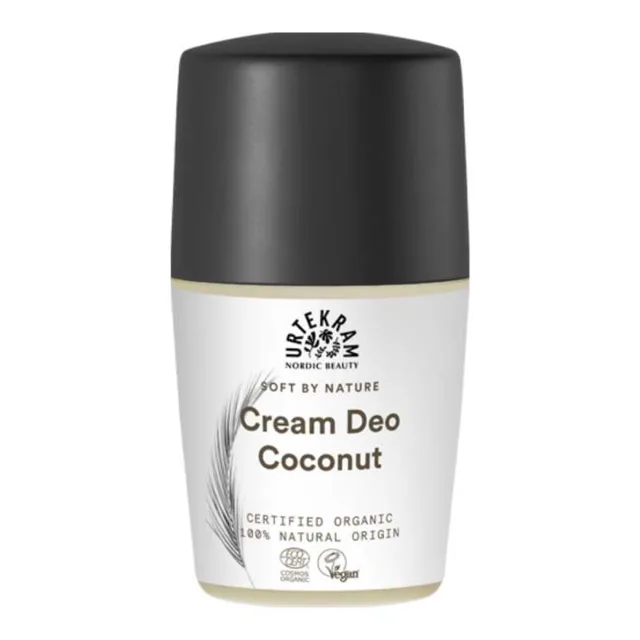 Urtekram Krémový deodorant roll-on s kokosem BIO (50 ml) - se sladkou kokosovou vůní