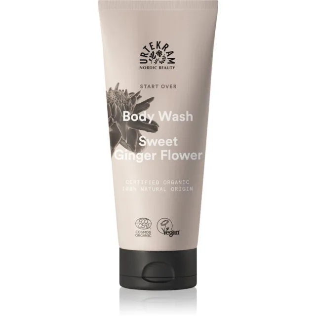 Urtekram Sweet Ginger Flower jemný sprchový gel s výtažky z aloe a zázvoru 200 ml