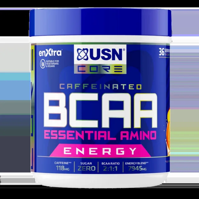 USN BCAA+ Power Punch Energy 400g - mango, pomeranč