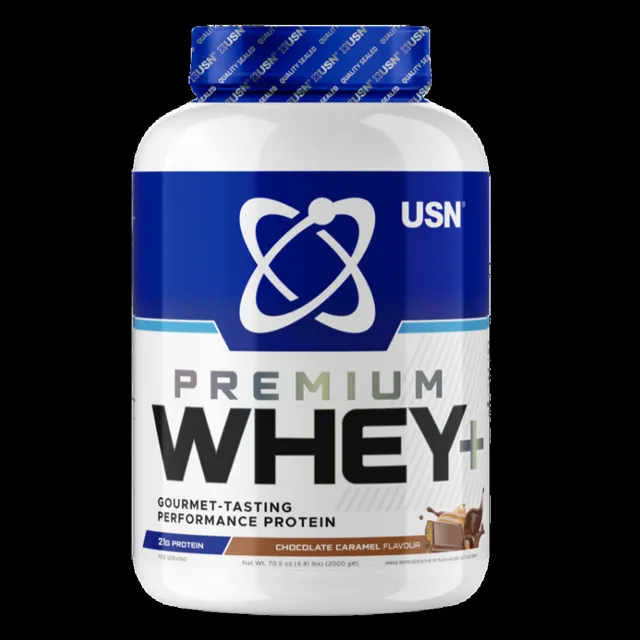 USN Whey+ Premium Protein 2000g - čokoláda, karamel