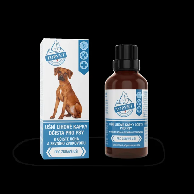 Ušní lihové kapky – čisticí péče pro psy 50 ml – Green idea