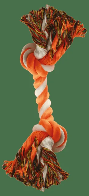 Uzel Dog Fantasy bavlněný oranžovo-bílý 2 knoty 20cm