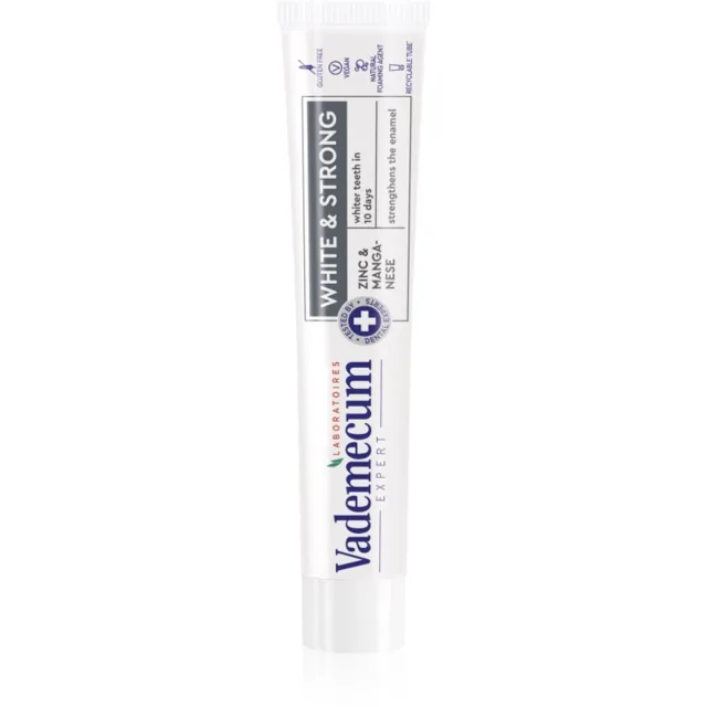 Vademecum Expert White & Strong bělicí pasta posilující zubní sklovinu 75 ml