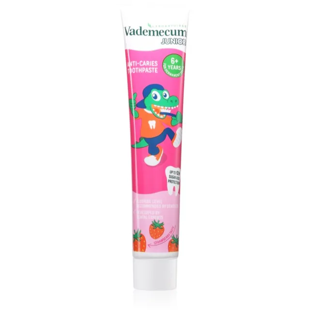 Vademecum Junior Fresh Strawberry dětská zubní pasta 6+ let 75 ml